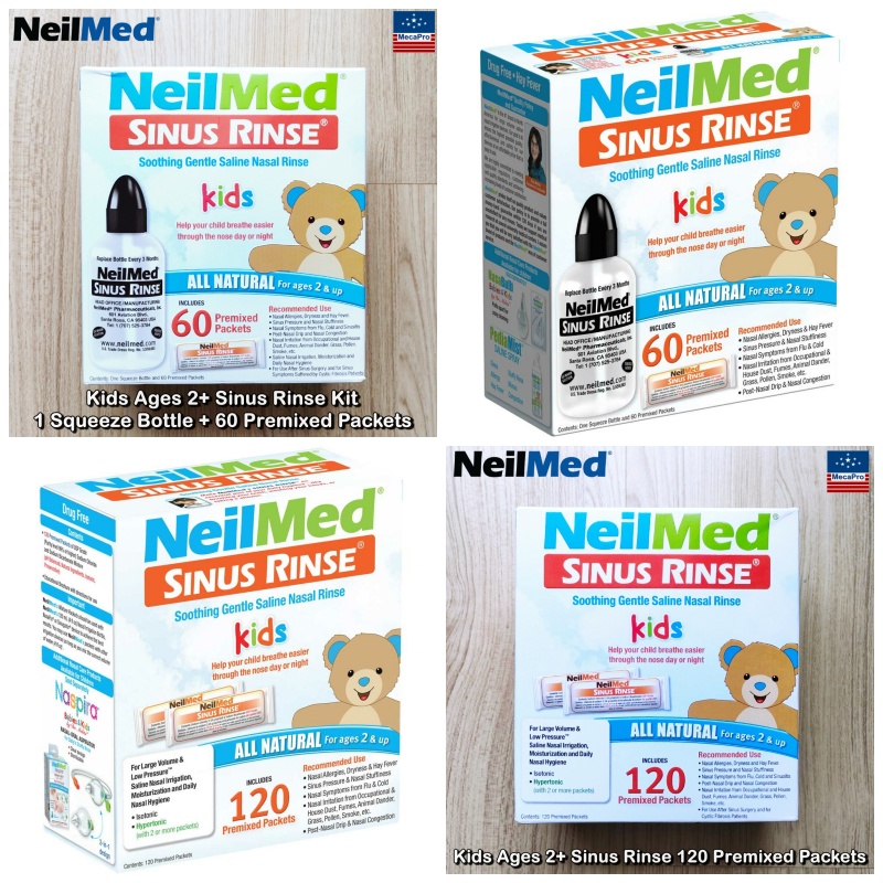 NeilMed® Kids Ages 2+  Rinse Kit อุปกรณ์ล้างจมูก น้ำเกลือ