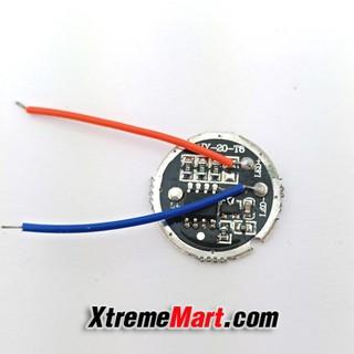 วงจรไฟฉาย ขนาด 20mm Q5/XML/XML2/XPL LED Driver 3 โหมด (ชิ้นละ)