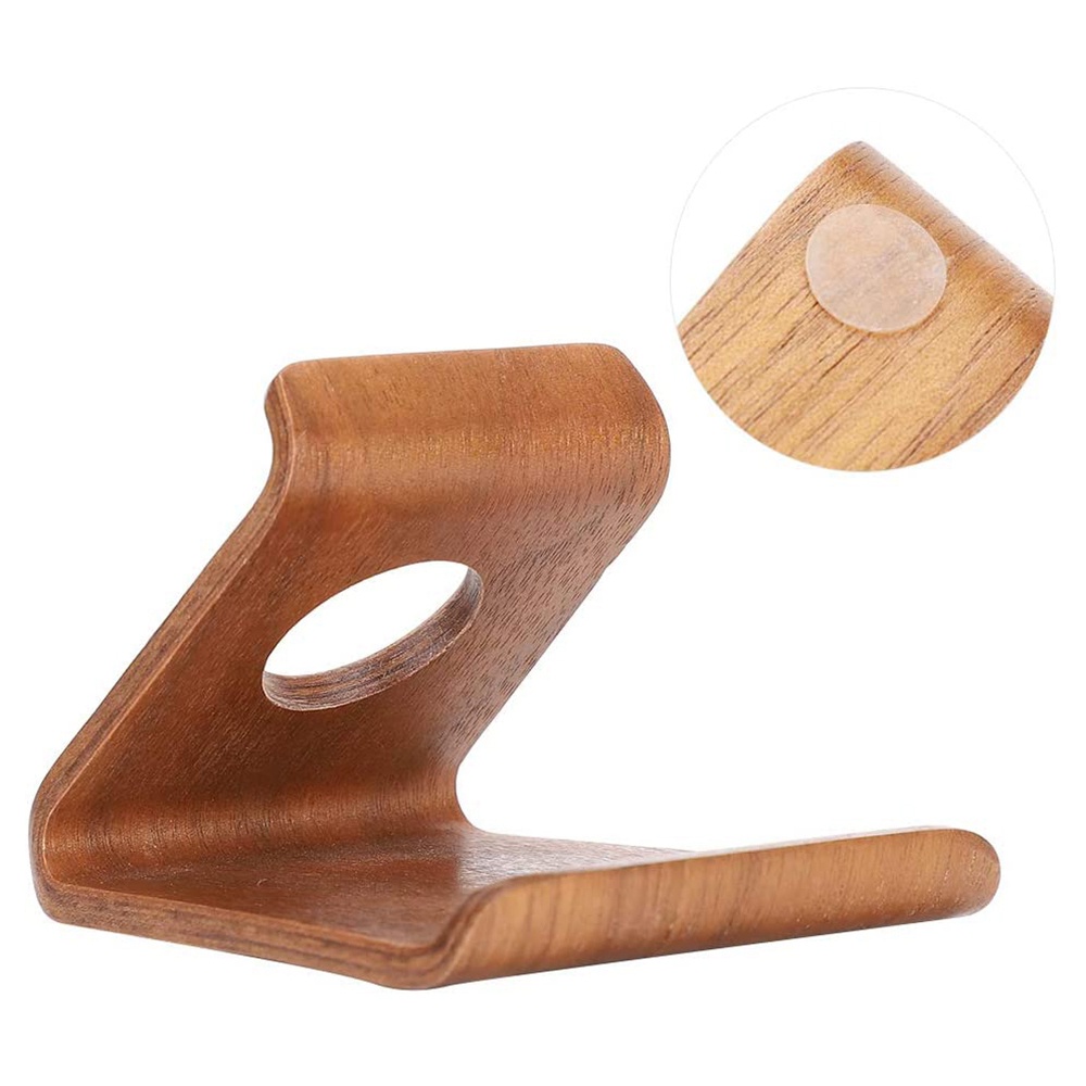 Wooden Mobile Phone Holder Desktop Universal Mobile Phone Base for All Smartphones and Tablets(Light Color) #7
