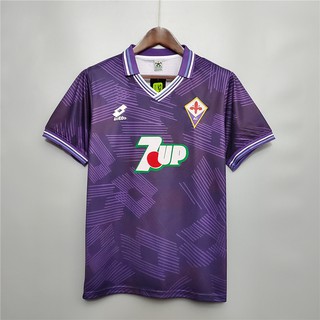 92-93 Fiorentina Home Away เสื้อฟุตบอลย้อนยุค Football