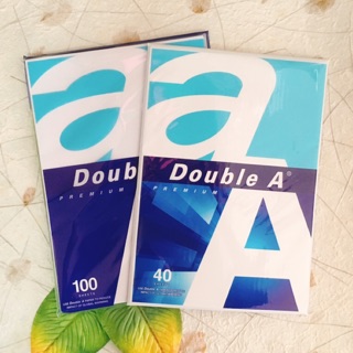 🌿กระดาษถ่ายเอกสาร Double A สีขาว 80 แกรม ขนาด A4 แพ็ค 40 แผ่น / 100 แผ่น กระดาษ A4🌿