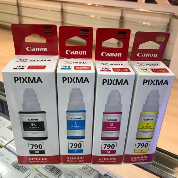 หมึกเติม Canon Ink GI-790 หมึกขวด 4 สี BK/C/M/Y ของแท้ 100%