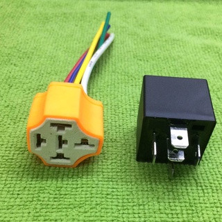 รีเลย์ Relay 12v 40A 5ขาดีเลย์แตร ดีเลย์ไฟหน้ารถยนต์อุปกรณ์ไฟฟ้า 2ตัว(พร้อมปล car electrical appliances T8