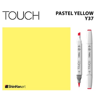 TOUCH TWIN BRUSH MARKER Y37 (PASTEL YELLOW) / มาร์คเกอร์หัวพู่กัน-หัวตัดขนาดกลาง รหัส Y37 (PASTEL YELLOW)