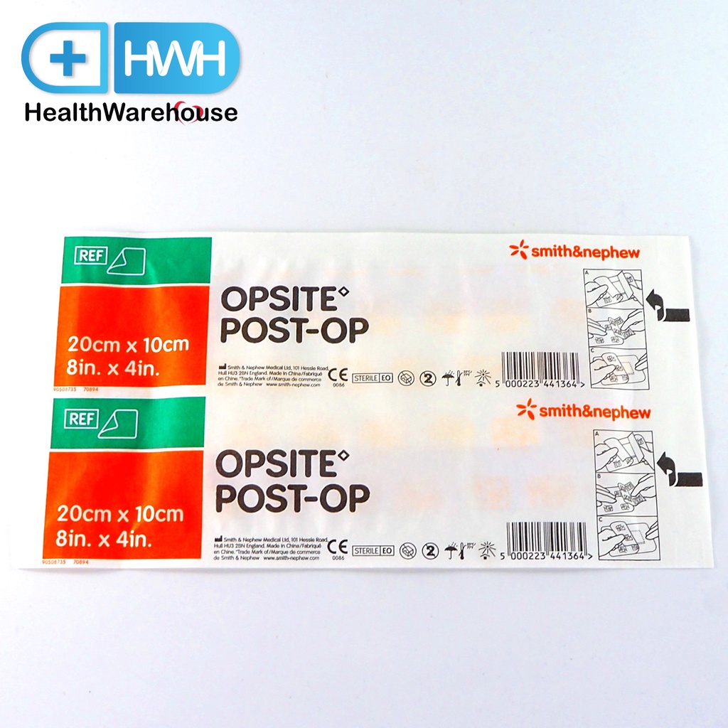 Opsite Post-Op 20 x 10 cm แผ่นย่อย 1 แผ่น