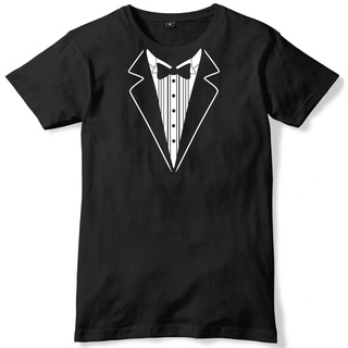 Lint9 [พร้อมส่ง] เสื้อยืดแขนสั้นลําลอง ผ้าฝ้าย 100% พิมพ์ลาย Tuxedo Tie พลัสไซซ์ ของขวัญวันเกิด สําหรับผู้ชาย XS-6XLสามา