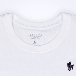 GALLOP : เสื้อยืดคอกลม BASIC -T-SHIRT (Round-necked) GN9002 สีขาว ราคาปรกติ 590.-