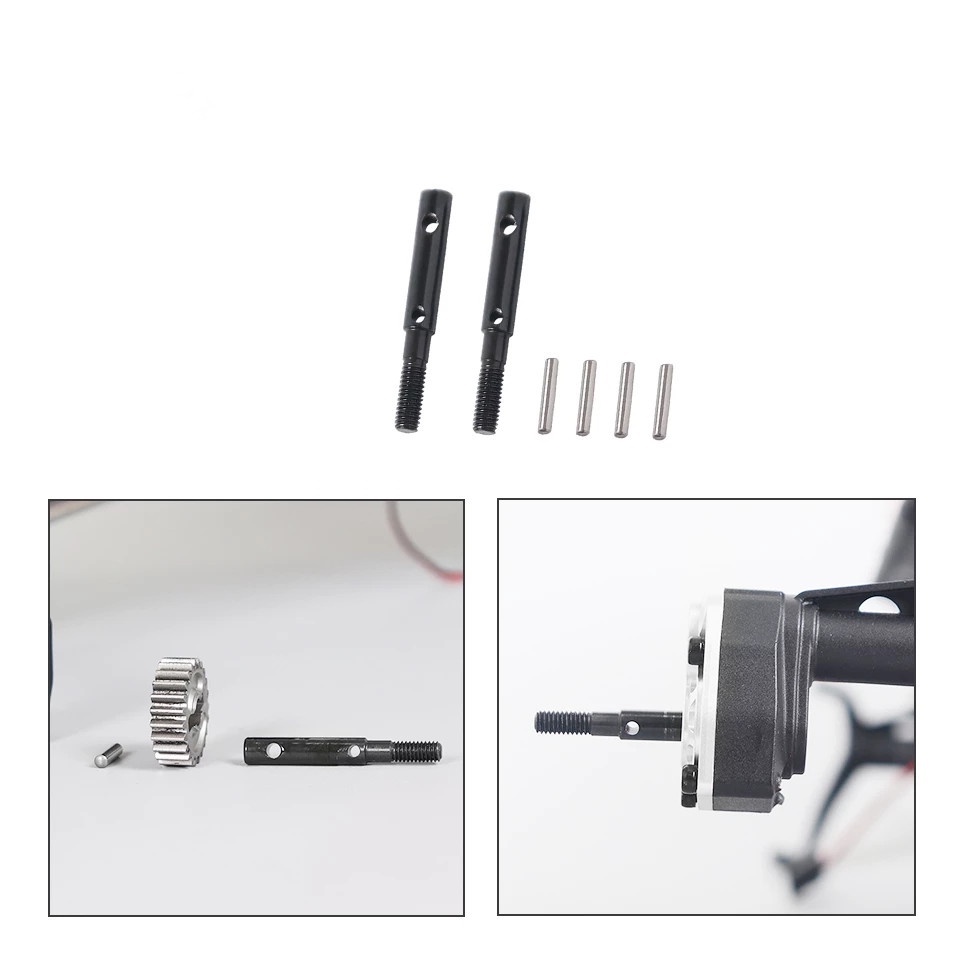 ใหม่ เพลาเกียร์ เหล็กแข็ง ด้านหน้า ด้านหลัง สําหรับ Axial Capra Currie F9 Portal Axle SCX10 III 2 ชิ