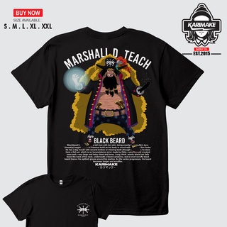 เสื้อยืด ลายการ์ตูนอนิเมะ One Piece MARSHALL D TEACH KUROHIGE BLACK BEARDS-5XL