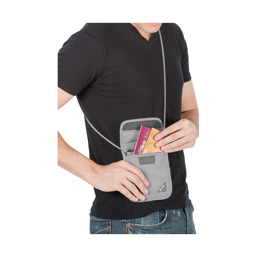 Pacsafe กระเป๋า ซ่อนเงิน ป้องกันการโจรกรรม Coversafe X75 Anti-theft RFID Blocking Neck Pouch (มี 2 สี) PA-10148xxx