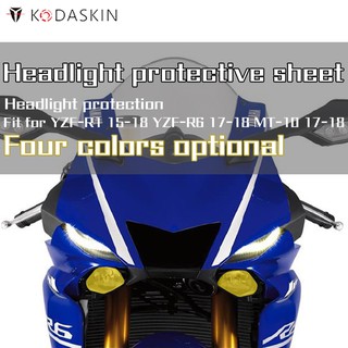 KODASKIN Motor ABS ไฟหน้า หน้าจอ ฝาครอบป้องกัน สำหรับYamaha YZF R1 15-18 R6 17-18/Headlight Screen Protective Cover