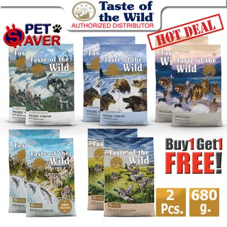 TOW ซื้อ1 แถม 1 TASTE OF THE WILD อาหารสุนัข 1.5lb (680g) พิเศษแถม 1 ถุง 1.5lb. (680g.)