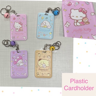 พร้อมส่ง ที่ใส่บัตร พลาสติก ลายการ์ตูน Sanrio พร้อมที่เกี่ยวและกระพรวน