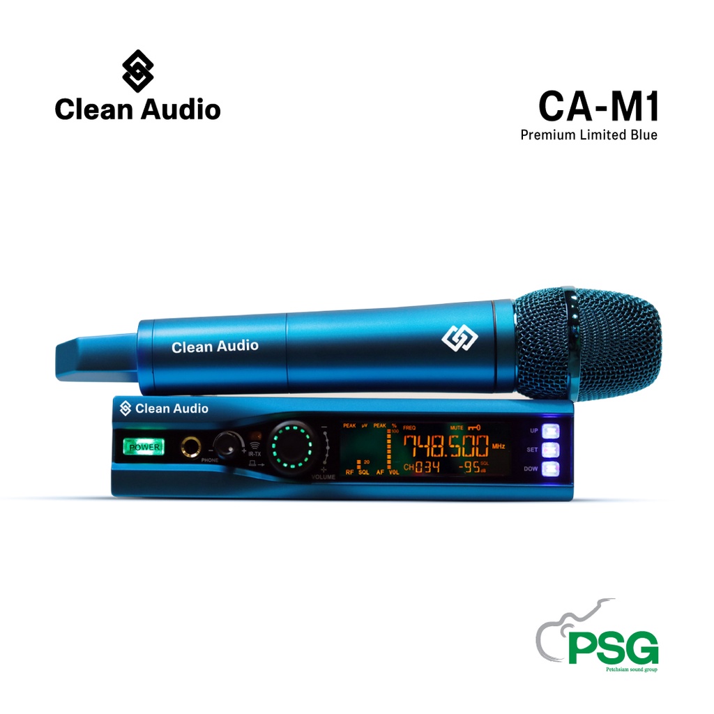 Clean Audio CA-M1 Premium Limited Blue Microphone Wireless System
