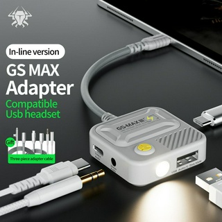 Plextone GS1 IP,GS MAX MARK III 4 IN 1 อแดปเตอร์ Type-C (G7_163) Gaming Audio+Charge สายแปลง