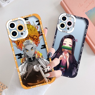 เคสโทรศัพท์มือถือ ซิลิโคนนิ่ม ป้องกัน ลายอะนิเมะดาบพิฆาตอสูร Angel Eyes สําหรับ iPhone 14 Pro Max 13 12 mini XR Xsmax