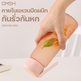 [ราคาพิเศษ] ขวดน้ำพลาสติกกันรั่ว กระบอกน้ำพกพา bpa free เหมาะสำหรับการเดินทาง กีฬา water bottle 450ml