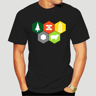 เสื้อยืด ผ้าฝ้าย พิมพ์ลายเกมแกะ Settlers Catan สไตล์ฮิปฮอป สําหรับผู้ชายS-5XL