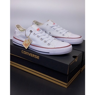 🔥รองเท้า Convers All Star Classic OX White รองเท้าผ้าใบผู้ชายและผู้หญิง36-45(Free Box Set)