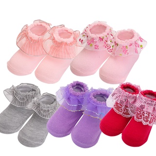 Baby Socks Girls Cute Socks อุปกรณ์เสริมเครื่องแต่งกาย 0-6, 6-12, 12-24 เดือน E17-E23