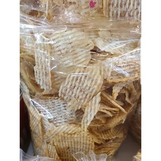 เผือกฉาบแผ่นหยักกรอบ รสเค็มอ่อนๆ บรรจุแพ็ค 500 กรัม สำหรับคนไม่ชอบทานหวาน ขนมอร่อยหนองมน ชลบุรี