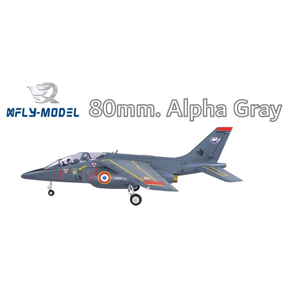 เครื่องบินโฟม ดักแฟน XF-102P 80mm. Alpha XFly 80mm Alpha EDF JET (Gray) ตัวลำ+ชุดไฟ (ไม่รวม แบต รีซีฟ รีโมท)