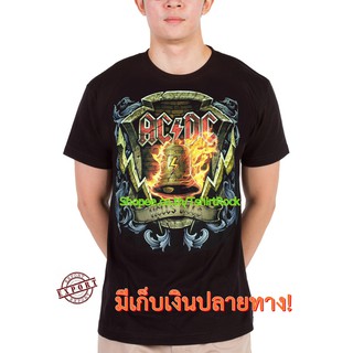 เสื้อยืดวินเทจเสื้อวง Ac/Dc เสื้อลาย acdc เอซี/ดีซี เสื้อผ้าแฟชั่น เสื้อวิ่ง เสื้อวินเทจ RCM1362S-5XL