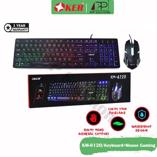 OKER(ชุดคียบอร์ดเม้าท์)Set Combo(2IN1)Keyboard &amp; Mouse รุ่นKM-6120(ประกัน1ปี)