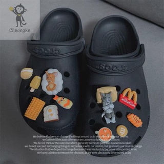 🔥จิ๊บบิทตัวติดรองเท้ามีรู รูปแบบการ์ตูน ตัวติดรองเท้า crocs DIY ตุ๊กตาติดรองเท้า  ตกแต่งสวยงาม สไตล์น่ารัก