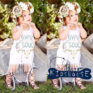 OSS-ทารกแรกเกิดทารกชุดเด็กผู้หญิงแขนกุดพรรคชุดฤดูร้อน Sundress เสื้อผ้า 0-4Y