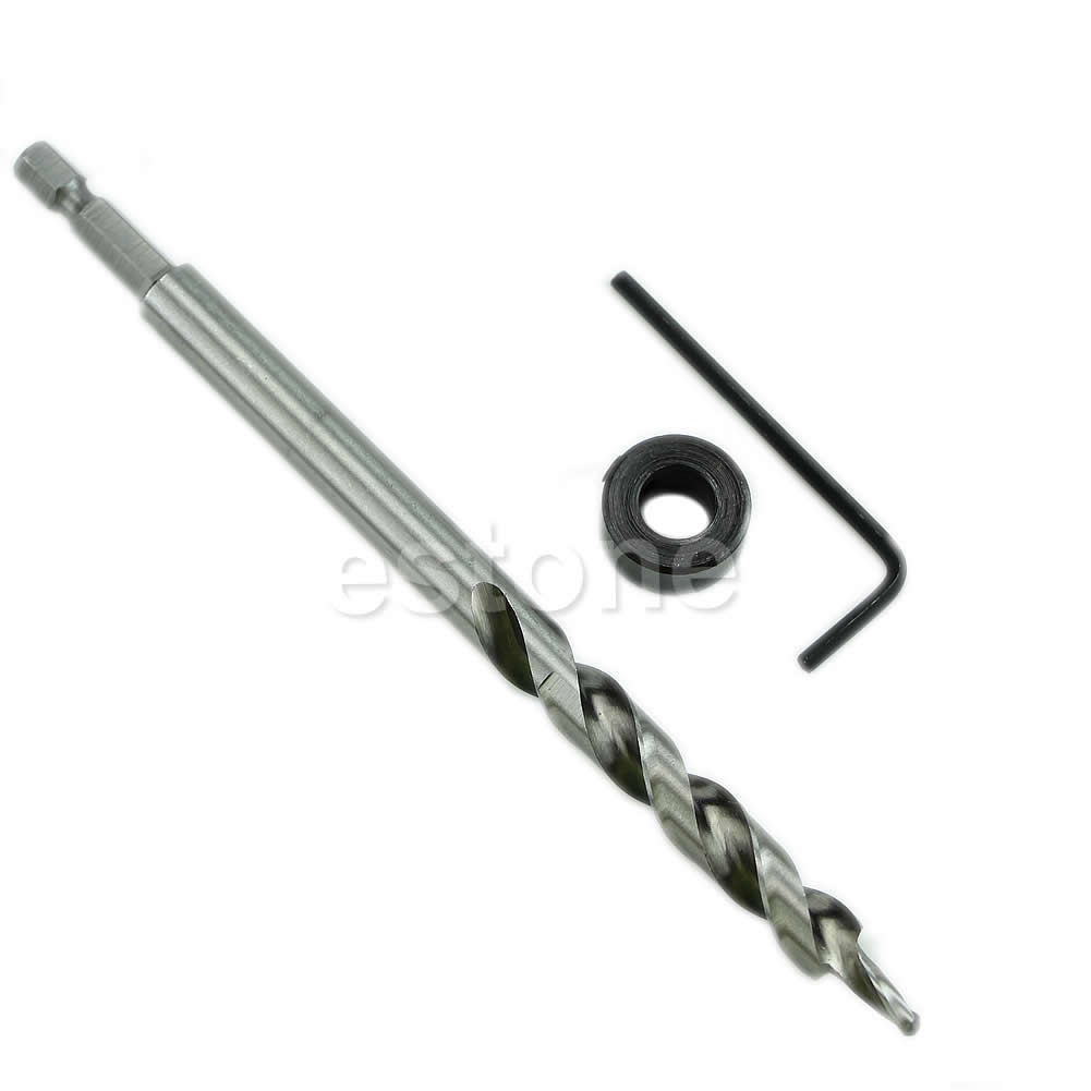 Pcf * 1 4 Hex Twist Step เจาะชุด Bit สําหรับ Pocket Hole เจาะ Jig Guide 3 8 ใหม่