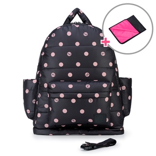 CiPU กระเป๋าคุณแม่ Value Set C | กระเป๋าใส่ของเด็กอ่อน รุ่น AIRY Backpack L สี Pink Bubble พร้อม Multi Pad สี Black Pink