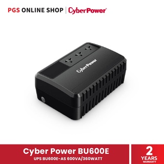 CyberPower (เครื่องสำรองไฟฟ้า) รุ่น UPS BU600E-AS 600VA/360WATT สินค้ารับประกัน 2 ปี