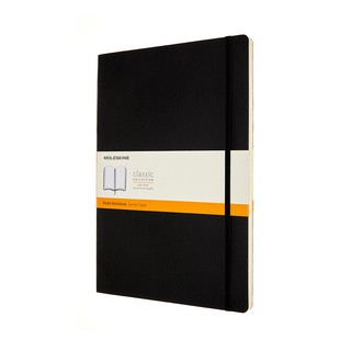 Moleskine สมุดปกอ่อนมีเส้น A4 ดำ Moleskine Paperback book A4 black