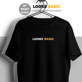 Basic Tee LOOKS BASIC GOING พร้อมส่ง UNISEX เสื้อยืดแขนสั้น ทรงหลวม สําหรับผู้หญิง ผู้ชาย