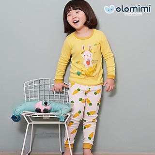 olomimi 30S ชุดนอนเด็กลายแครอท แขนยาว ขายาว