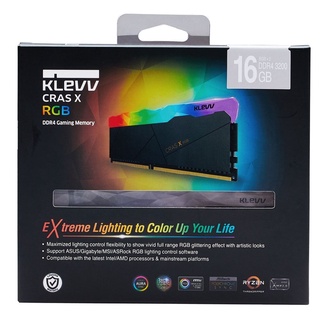 KLEVV CRAS X RGB 16GB (8GBx2) 3200MHz DDR4 KD48GU880-32A160X (Warranty LT) #สินค้าใหม่ประกันศุนย์100%