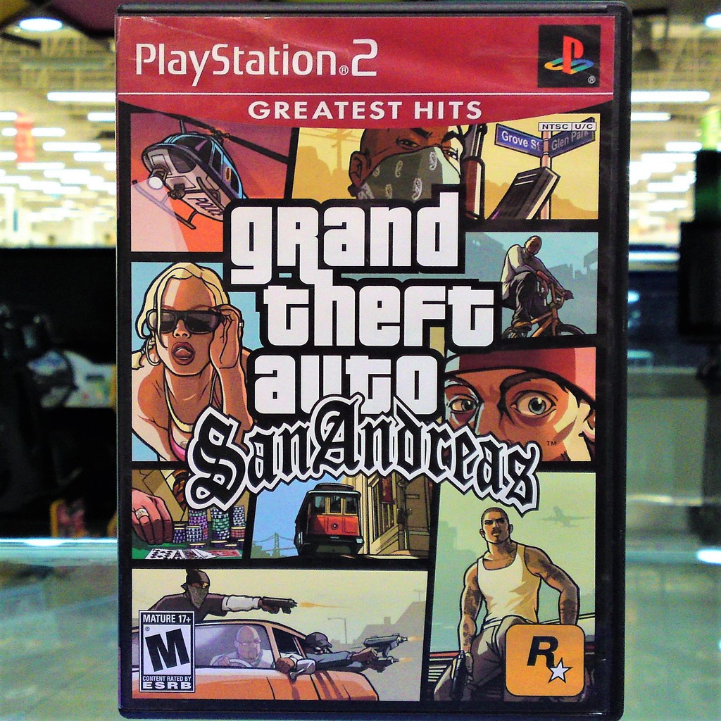 (NTSC-U/C) แผ่นแท้ มือ2 GTA San Andreas แผ่นเกม PS2 แผ่นPS2 มือสอง แผ่นเกมส์ Grand Theft Auto San An