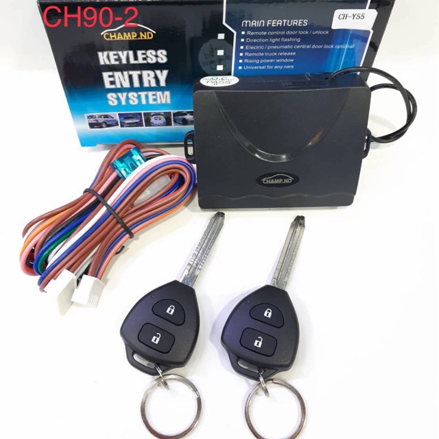 🚗ชุดรีโมทปิด-เปิดสำหรับรถยนต์ โตโยต้า ทุกรุ่นยี่ห้อ champ.nd รหัส Y90-2🚙