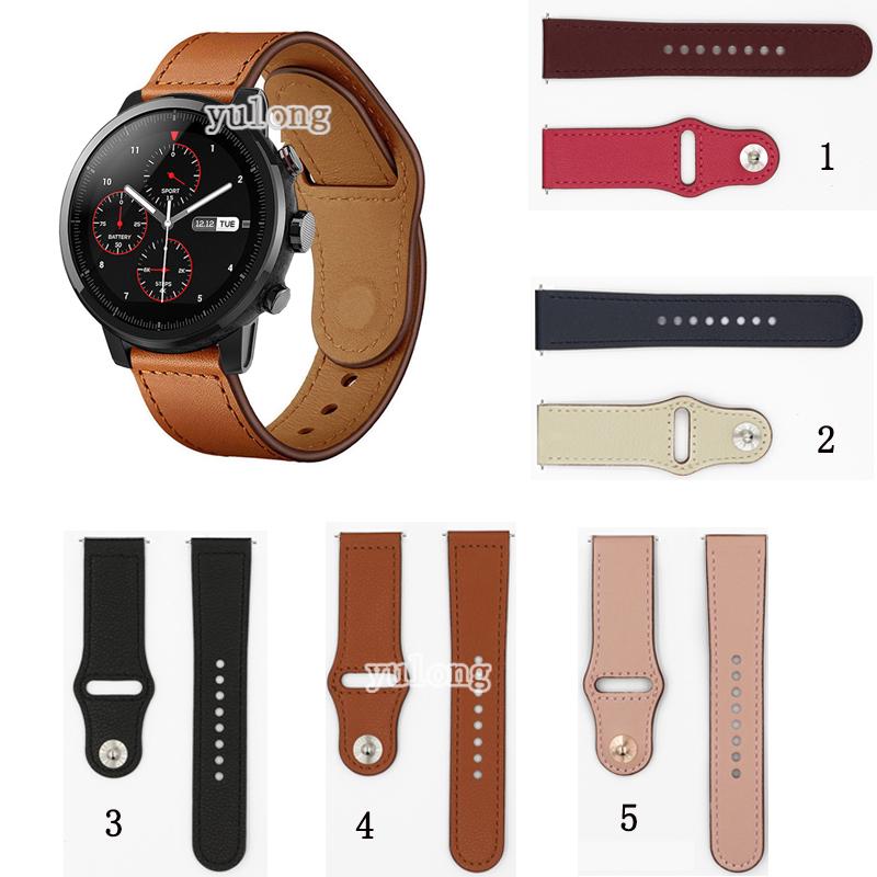 สายหนังแท้สำหรับ Huami Amazfit Stratos 2 2S 3