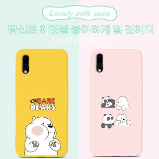 เคสโทรศัพท์สำหรับ Vivo S1 Pro Y11 Y15 V19 Y12 Y17 Y19 Y30 Y55 Y50 Y55S Y55L 2019 2020 V17 V15 Pro V11i Y91 Y91i Y91C Y93 Y95 Y5S Z3i Z5i Y85 Y89 V9 YOUTH Case เราเปลือยหมี Colorful Soft Cover