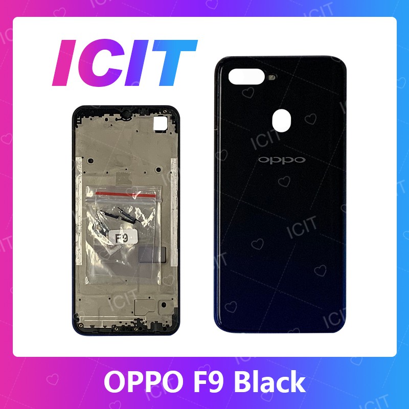 OP F9 อะไหล่บอดี้ เคสกลางพร้อมฝาหลัง Body For oppo f9 อะไหล่มือถือ ICIT 2020