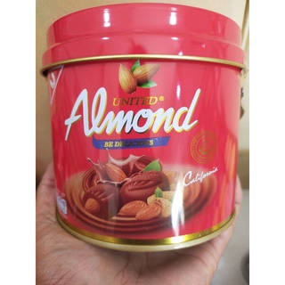 United almond ช็อกโกแลตแบบถังเหล็ก 220 กรัม/40 เม็ด