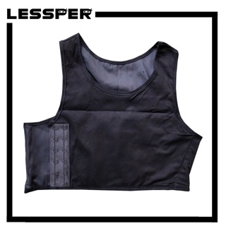 เสื้อกล้ามทอม ครึ่งตัว LESSPER สีดำ