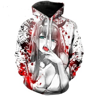 Anime DARLING in the FRANXX Hoodies Jacket Cosplay Costume ZERO TWO Hoodies