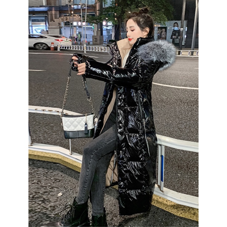 ผลิตภัณฑ์อย่างเป็นทางการ2022 New X-Long Winter Down Jacket Women White Duck Down Coat  Loose Real Natural Fox Fur Collar #2