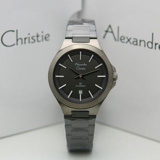 Alexandre Christie นาฬิกาข้อมือผู้หญิง AC8634 / AC 8634 สีดํา สีเทา ของแท้