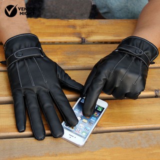 🚴1 Pair Men Winter Cycling Driving Full Finger Touch Screen Warm Gloves