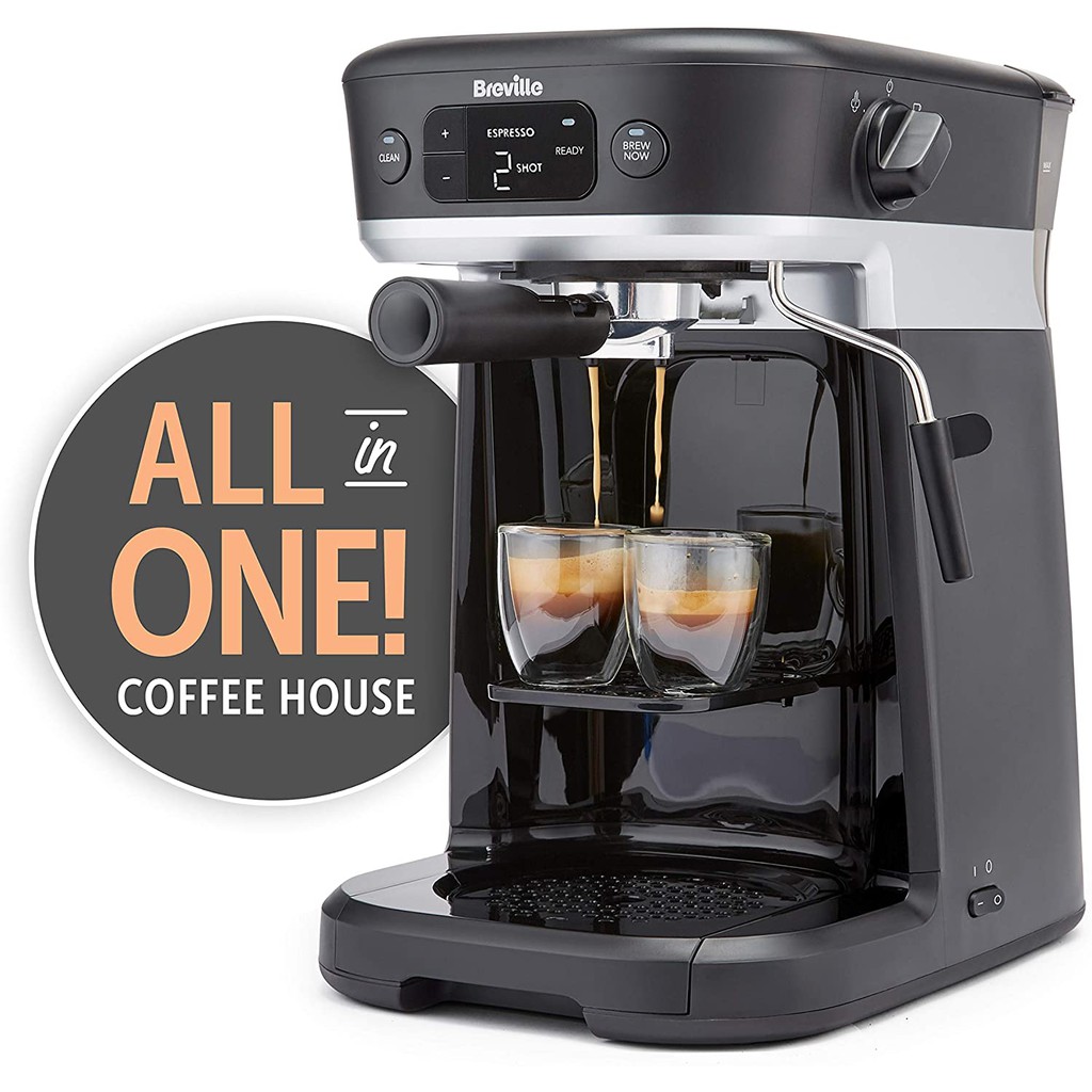 Breville เครื่องชงกาแฟ AllinOne Coffee House Espresso Filter and Pods
