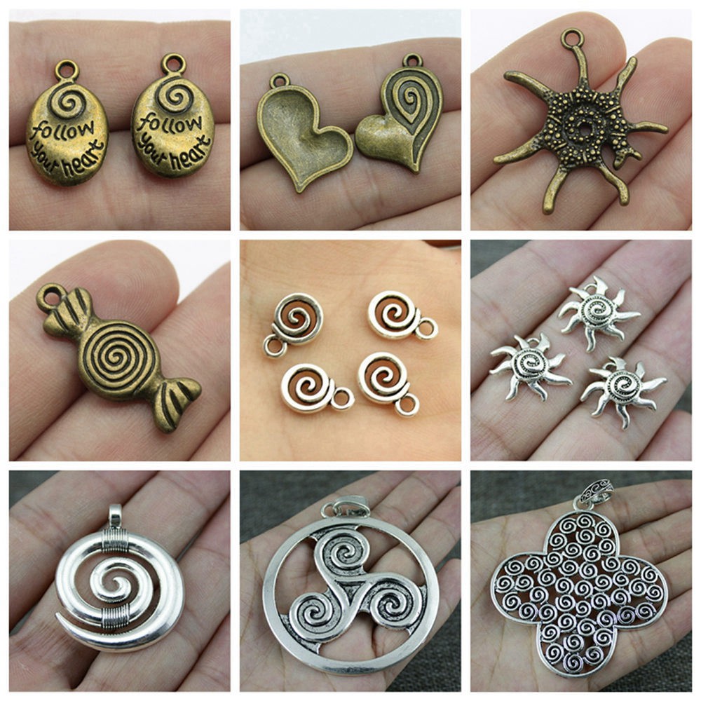จี้รูปหัวใจทอร์นาโด สําหรับทําเครื่องประดับ แฮนด์เมด Diy